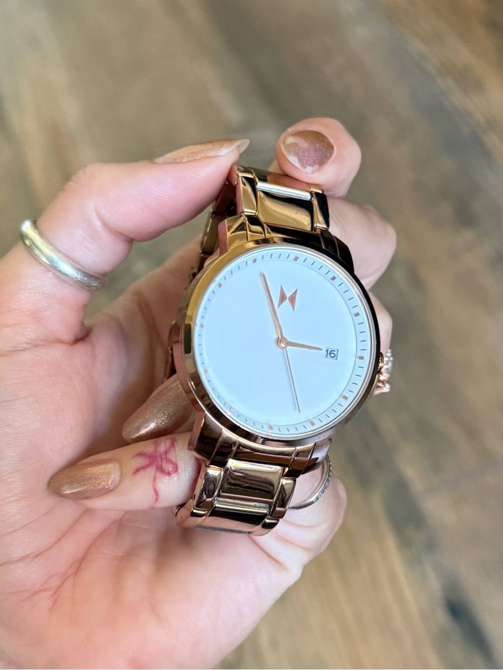 MVMT Rose Gold Women's Bracelet Watch with White Dial